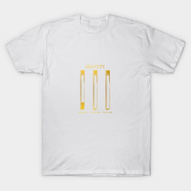 Vial Test Tube Anxiety T-Shirt by erzebeth